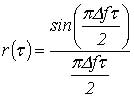 Correlation function of frequency change