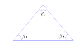 A triangle where all three corners are measured