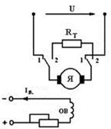 Connection scheme of the load machine in the DT mode