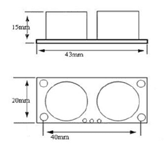 Ultrasonic sensor dimensions