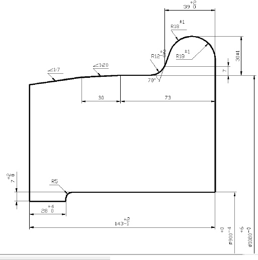 Drawing of a finished machined locomotive brace.