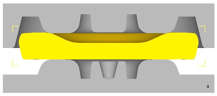 Punching wheeled blanks according to scheme 3