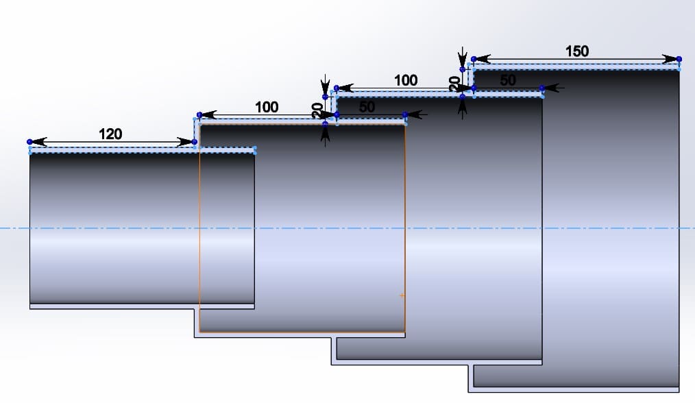 Scheme of the constructed flow path of the diffuser