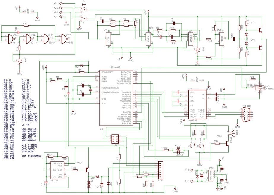 Модуль усилителя ЭКГ, АЦП и микроконтроллера (МПМ)