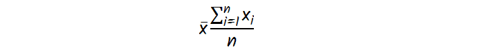 x(?(i=1)^n)xi )/n
