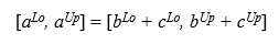 [aLo, aUp] = [bLo + cLo , bUp + cUp]