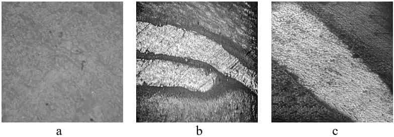 Microstructures of polypropylene pipe samples