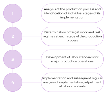 Stages of organizing labor standards at an enterprise