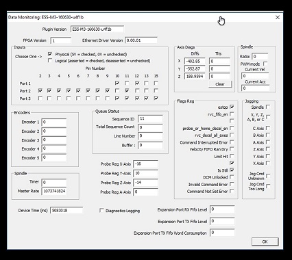 The Data Monitoring configuration window