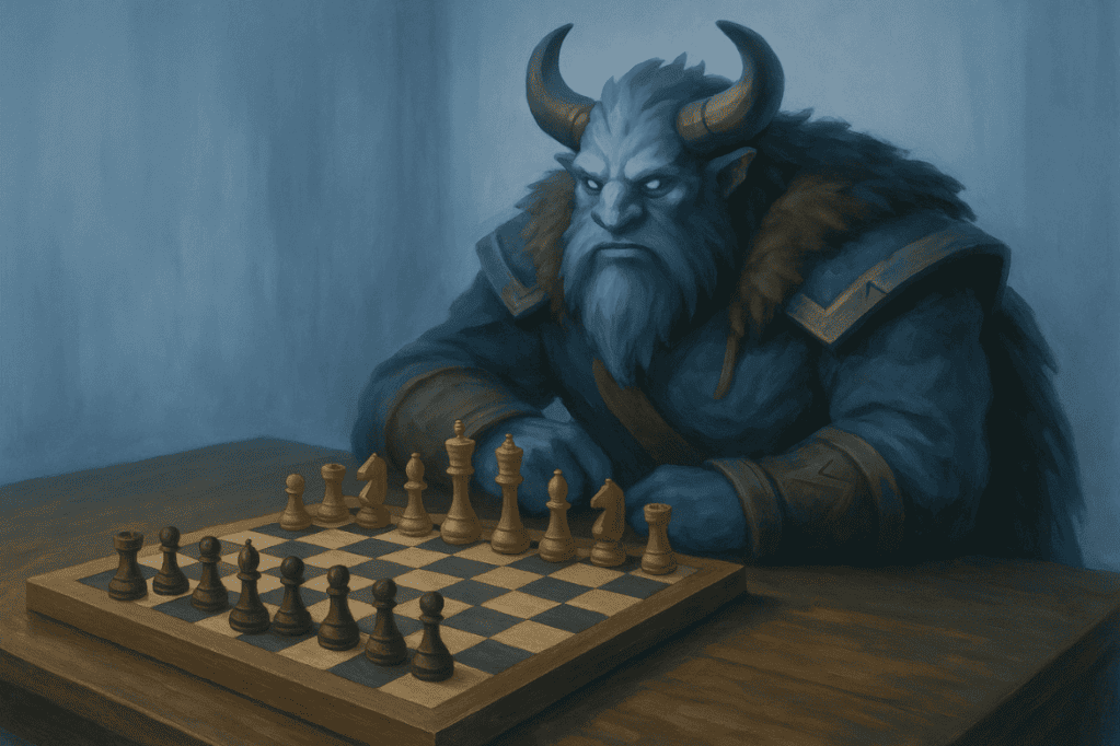 Шахматная доска и элементы Dota 2