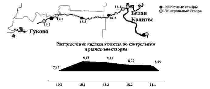 Результаты моделирования загрязненности реки Лихая